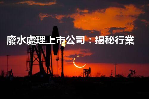 廢水處理上市公司：揭秘行業(yè)巨頭的綠色奇跡！